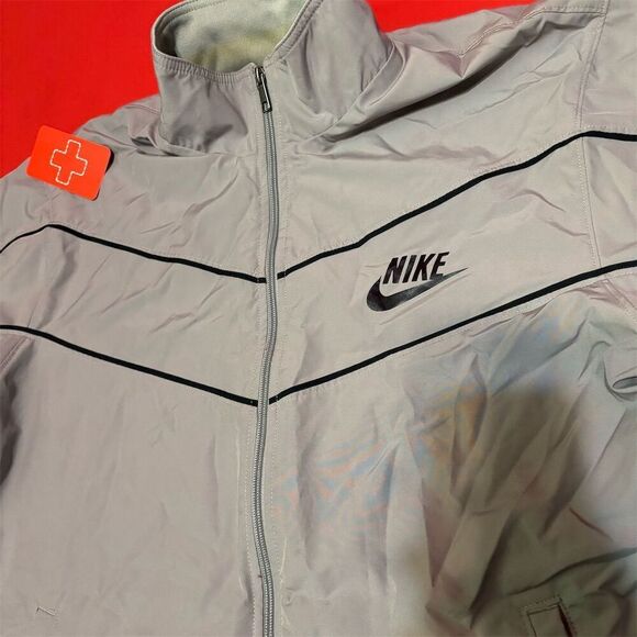 Nike Men's  Jacket Size L Gray Lightweight - Picture 3 of 13